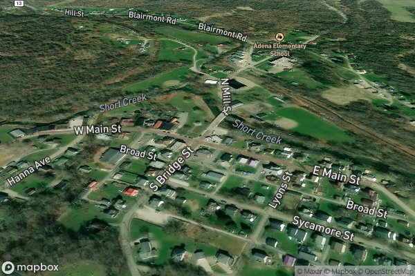 roof moss and algae removal in Adena OH 43901 - Aerial View