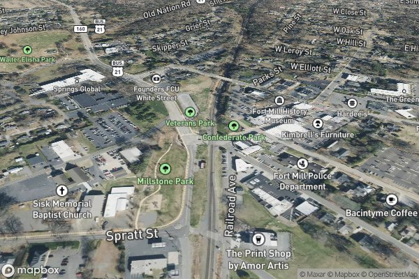 roof moss and algae removal in Fort Mill SC 29715 - Aerial View