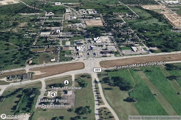 roof moss and algae removal in Fulshear TX 77441 - Aerial View