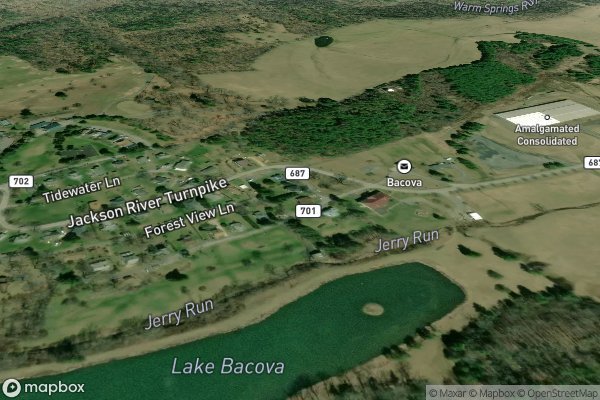 roof moss and algae removal in Bacova VA 24412 - Aerial View