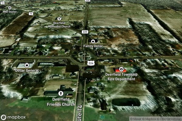 roof moss and algae removal in Deerfield OH 44411 - Aerial View