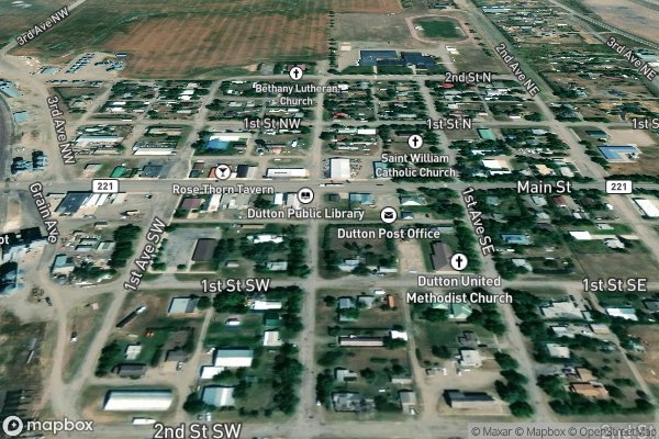 roof moss and algae removal in Dutton MT 59433 - Aerial View