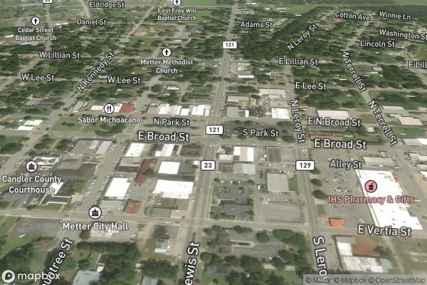 roof moss and algae removal in Metter GA 30439 - Aerial View