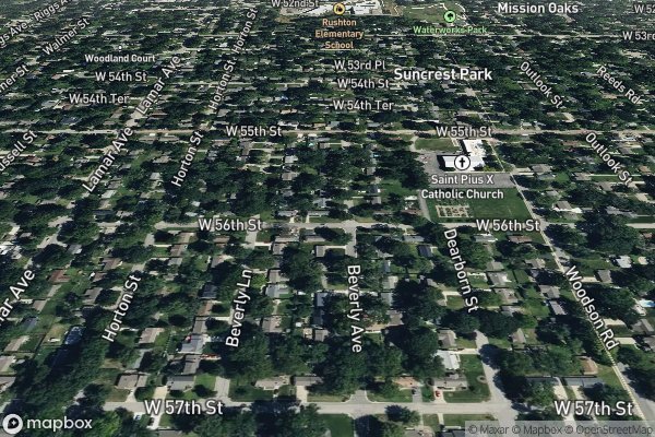 roof moss and algae removal in Mission KS 66205 - Aerial View