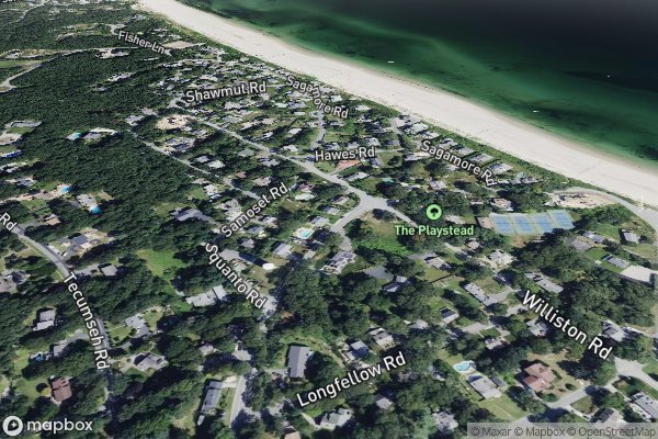roof moss and algae removal in Sagamore Beach MA 02562 - Aerial View