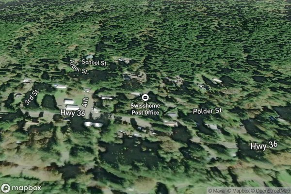 roof moss and algae removal in Swisshome OR 97480 - Aerial View