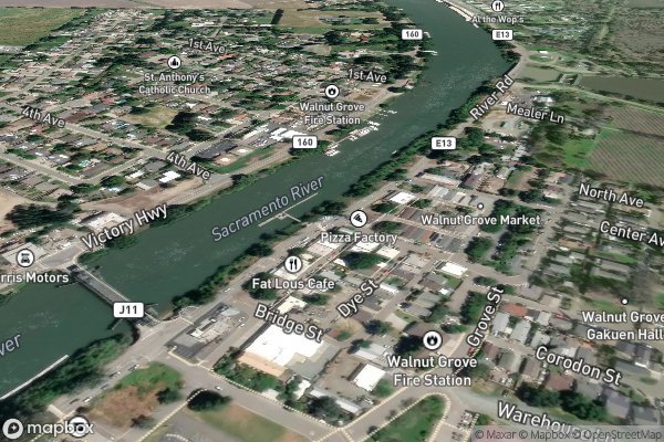 roof moss and algae removal in Walnut Grove CA 95690 - Aerial View