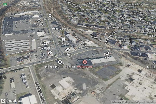 roof moss and algae removal in Waterbury CT 06702 - Aerial View