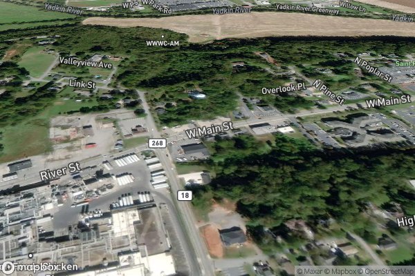 roof moss and algae removal in Wilkesboro NC 28697 - Aerial View